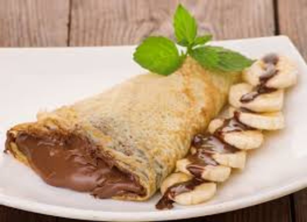 Clătite cu Nutella și Banane 3 buc